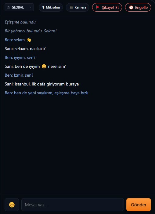 Yazışma alanının yakın görünümü, etiketlerin göründüğü bölüm